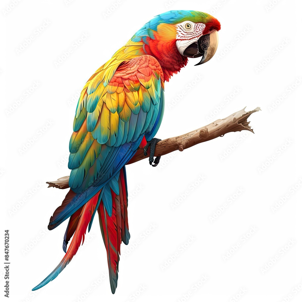 Obraz premium Colorful Parrot Illustration
