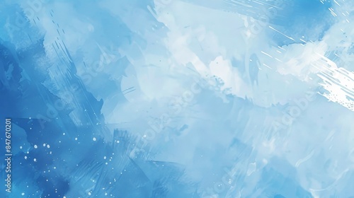 Watercolor blue brush background illustration generated by ai