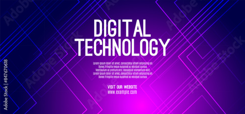 Abstract digital technology futuristic circuit blue purple background, Cyber science tech, Innovation communication future, Ai big data, internet network connection, Cloud hi-tech illustration vector