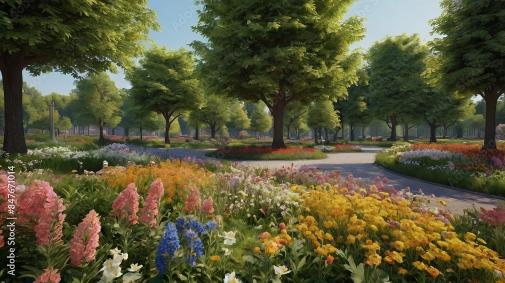 Obraz premium tulips in the park