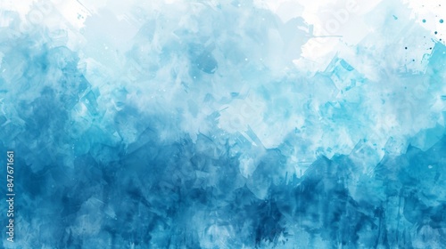 Watercolor blue brush background illustration generated by ai