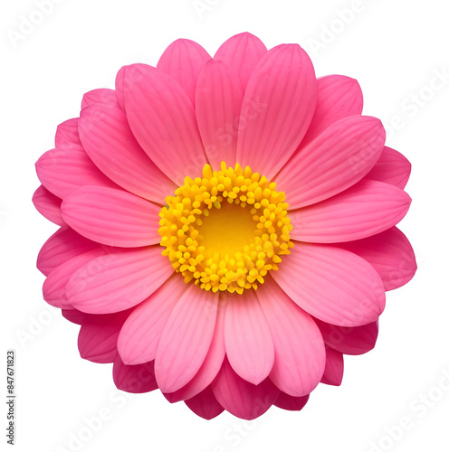 pink flower isolated on transparent background, extracted, png file