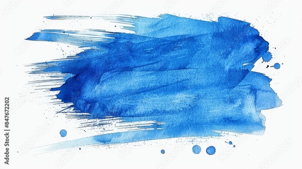 Watercolor blue brush background illustration generated by ai Watercolor blue brush background illustration generated by ai