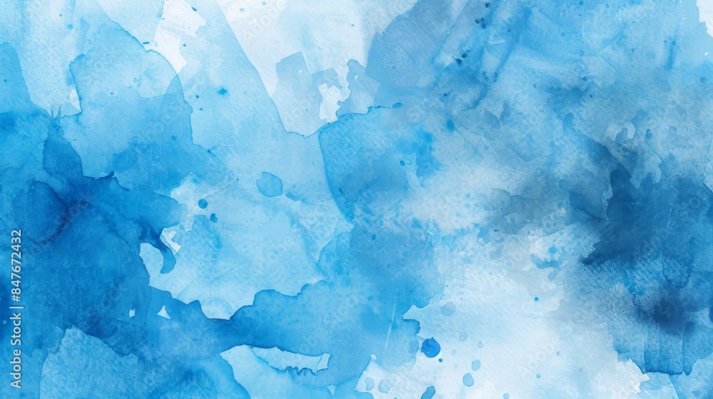 Watercolor blue brush background illustration generated by ai Watercolor blue brush background illustration generated by ai
