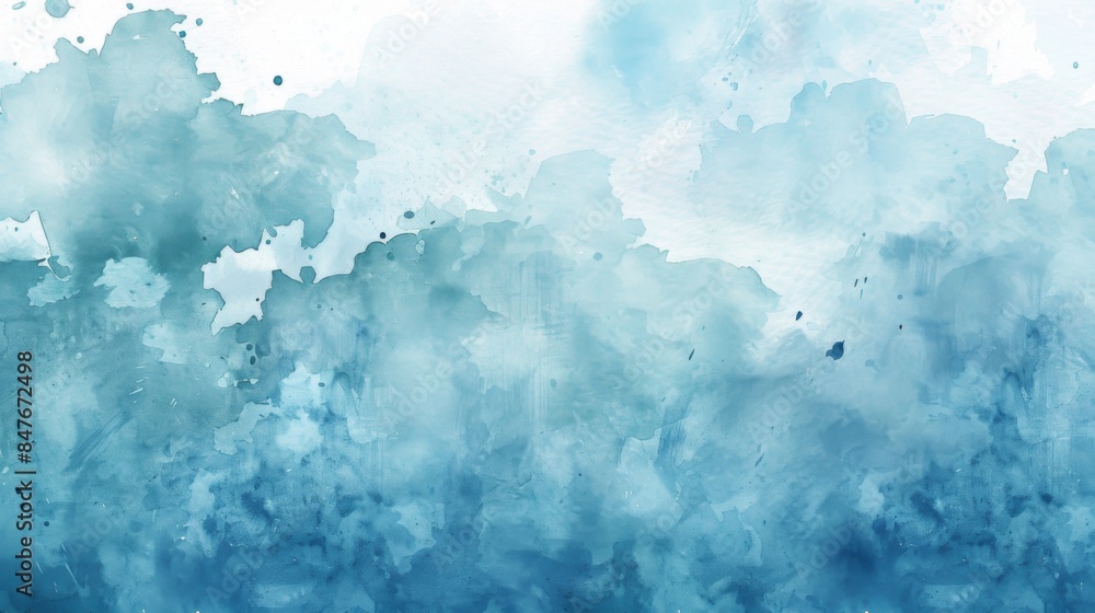 Watercolor blue brush background illustration generated by ai Watercolor blue brush background illustration generated by ai
