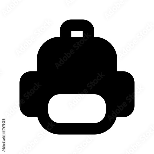backpack black glyph icon