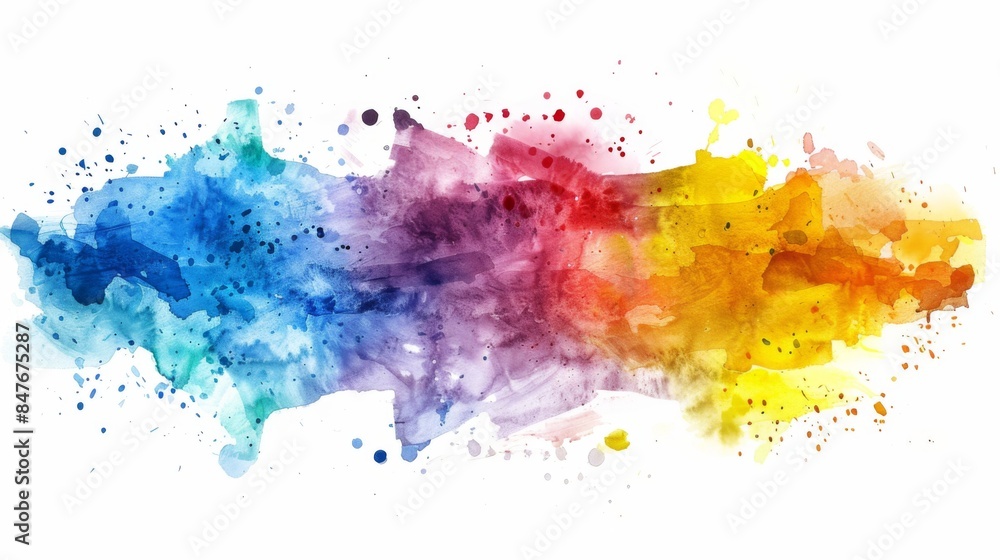 Obraz premium Watercolor brush background illustration generated by ai