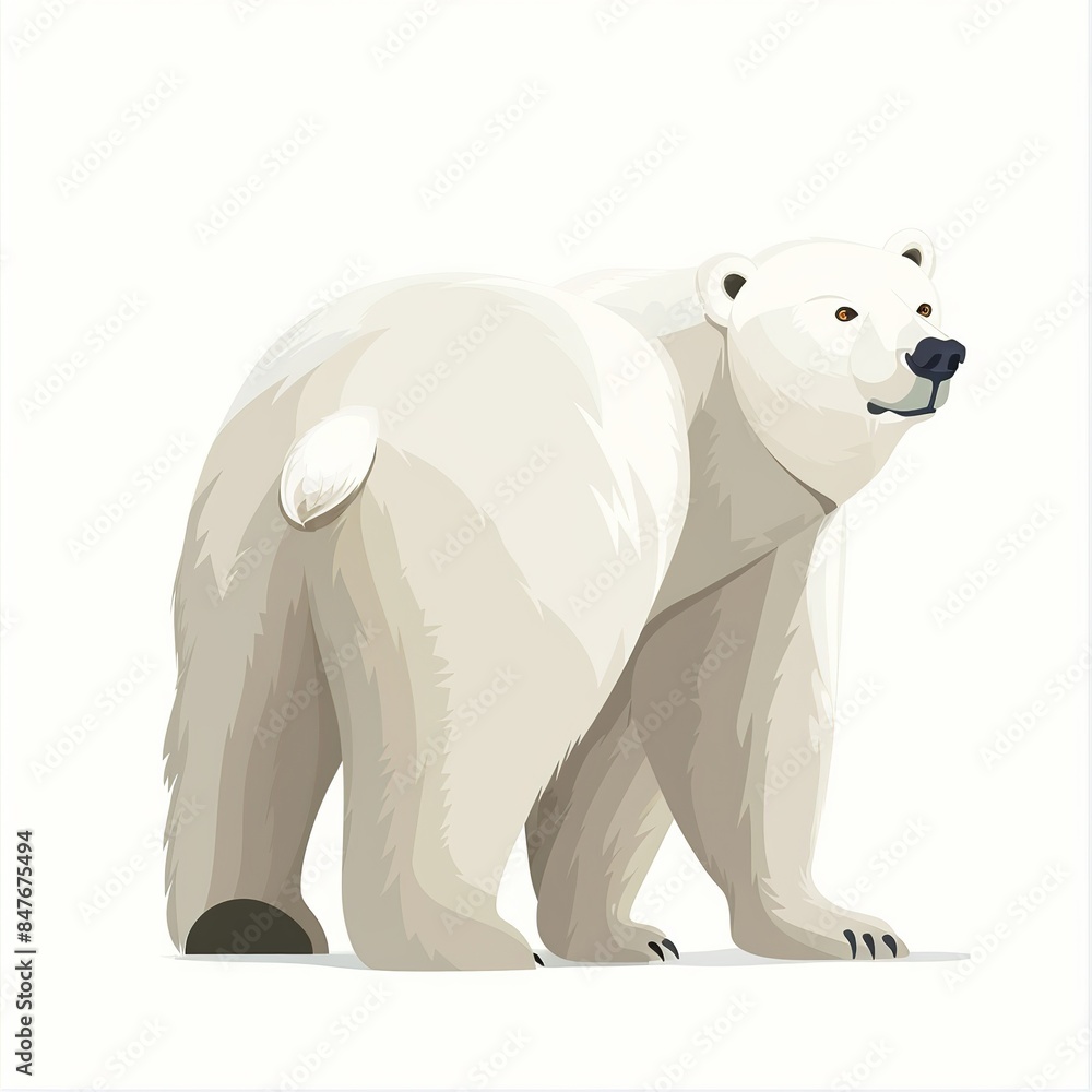 Fototapeta premium Polar bear scandinavian minimalism fashion 