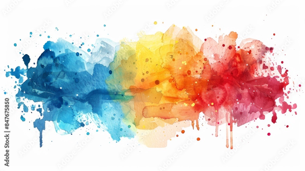 Fototapeta premium Watercolor brush background illustration generated by ai