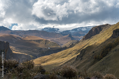 Road to Dzhyly Su. Caucasus mountains. Jilly-Su region. Kabardino-Balkaria Reublic. photo