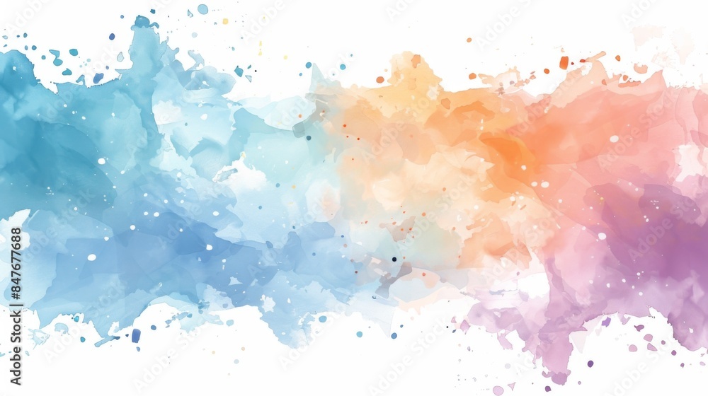 Watercolor brush background illustration generated by ai Watercolor brush background illustration generated by ai