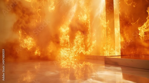 Wallpaper Mural fire on white background  Torontodigital.ca