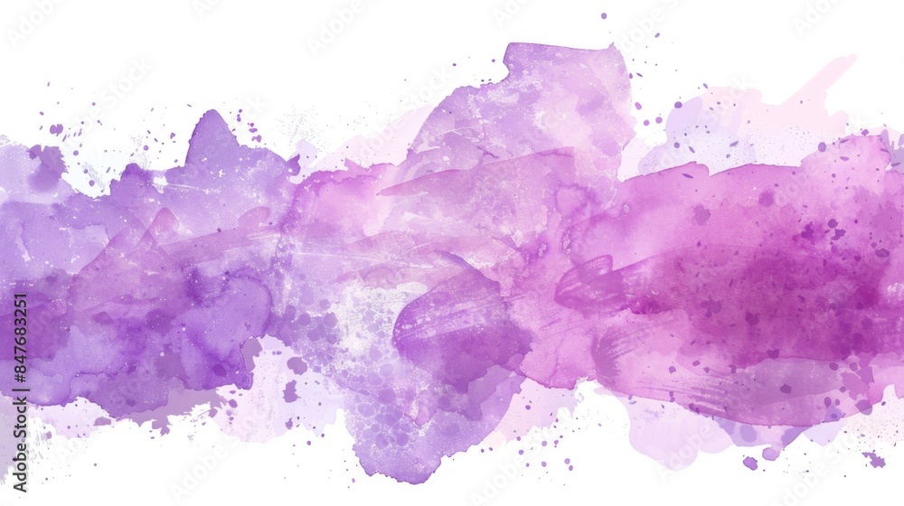 Obraz premium Watercolor brush purple background illustration generated by ai