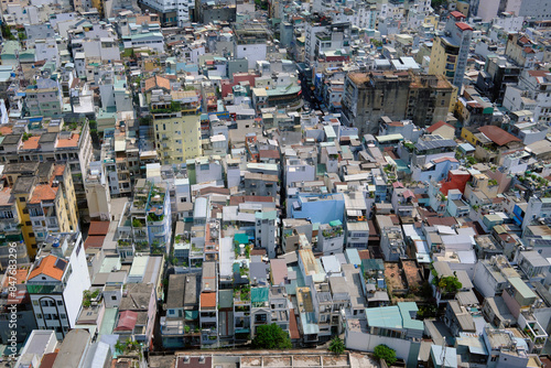 View of Ho Chi Minh City or Saigon, the largest city of Vietnam.