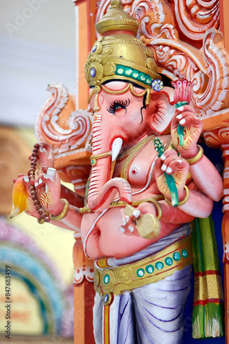 Canvas Print Malaysia Kuala Lumpur Hindu temple Batu Caves Statue of Lord Ganesh