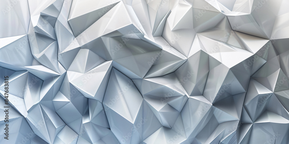 Geometric low poly background with icy blue and white tones Geometric low poly background with icy blue and white tones