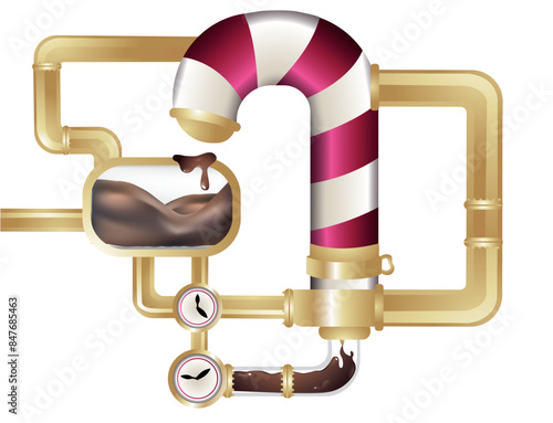 Chocolate factory elements of mechanisms and candies 15