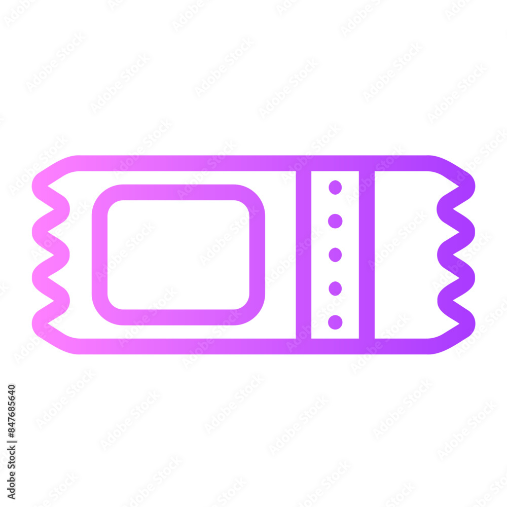 ticket gradient icon ticket gradient icon