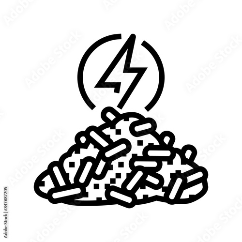 energy wood pellets line icon vector. energy wood pellets sign. isolated contour symbol black illustration