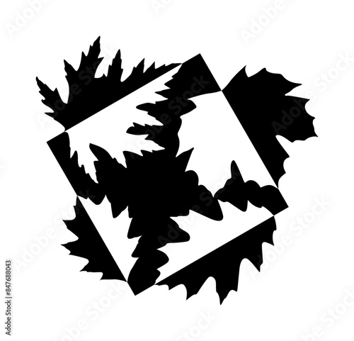 Logo mit Herbst Laub