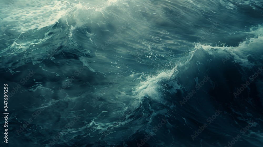 Sea ocean wave background illustration generated by ai Sea ocean wave background illustration generated by ai