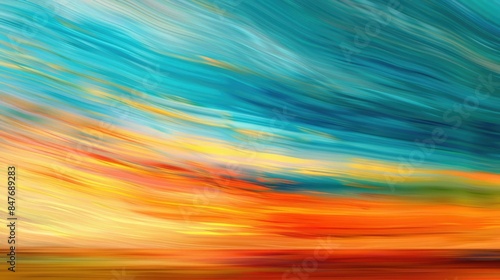 A vibrant painting showcasing a close up of a fireball against a backdrop of a colorful sky and water  capturing the intense heat and atmospheric phenomenon AIG50