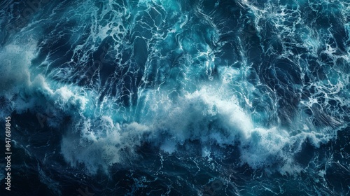 Sea ocean wave background illustration generated by ai