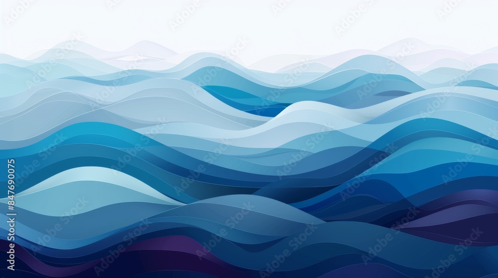 Sea ocean wave background illustration generated by ai Sea ocean wave background illustration generated by ai