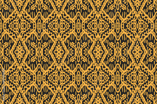 Seamless ethnic design  ikat art. beautiful hand drawn Design for textile and printingEthnic pattern.beautiful pattern. folk embroidery bohemian style  abstract art 