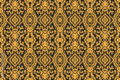 Seamless ethnic design, ikat art. beautiful hand drawn Design for textile and printingEthnic pattern.beautiful pattern. folk embroidery,bohemian style, abstract art	