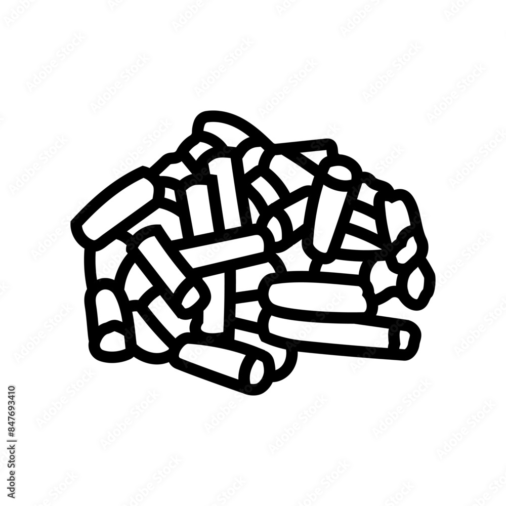 fuel wood pellets line icon vector. fuel wood pellets sign. isolated contour symbol black illustration fuel wood pellets line icon vector. fuel wood pellets sign. isolated contour symbol black illustration