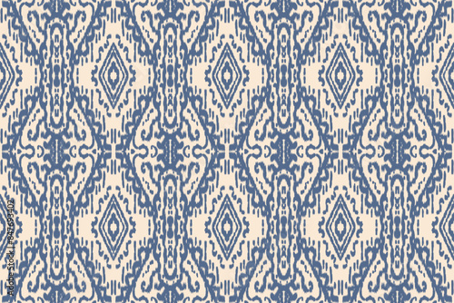Seamless ethnic design, ikat art. beautiful hand drawn Design for textile and printingEthnic pattern.beautiful pattern. folk embroidery,bohemian style, abstract art	