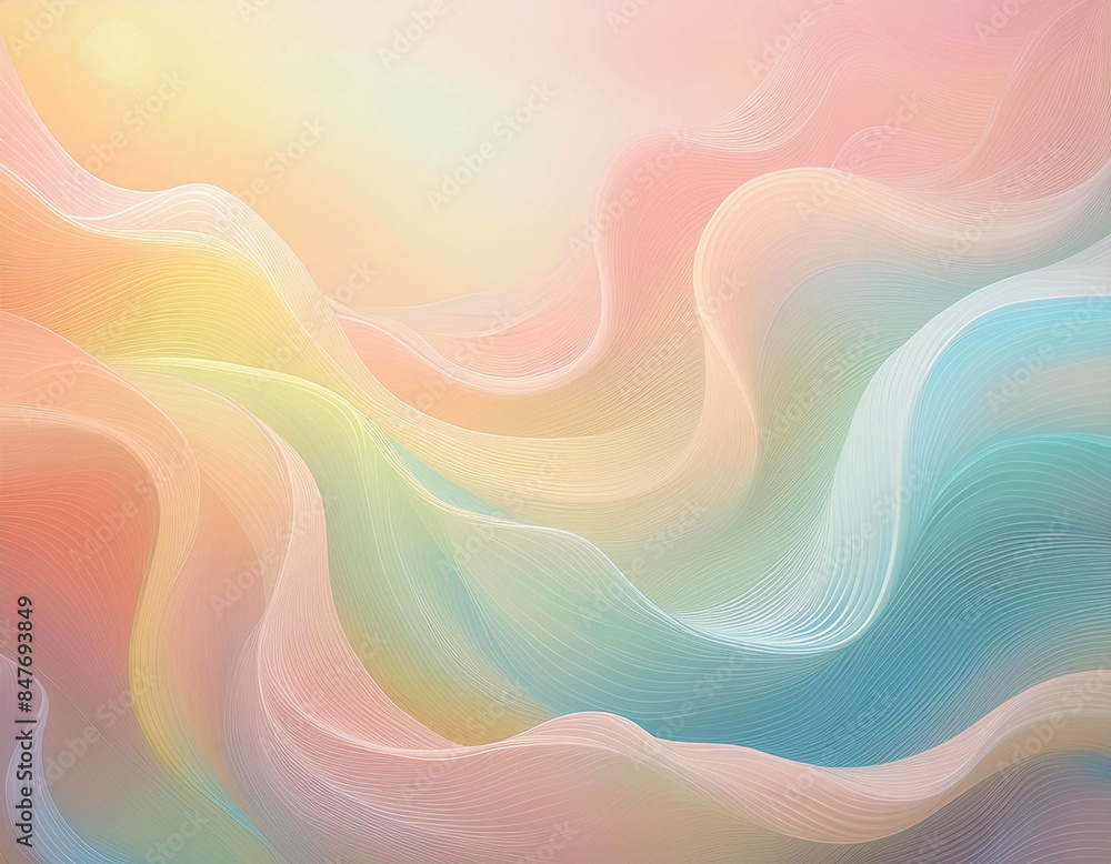 Obraz premium Pale rainbow abstract background with soft lines
