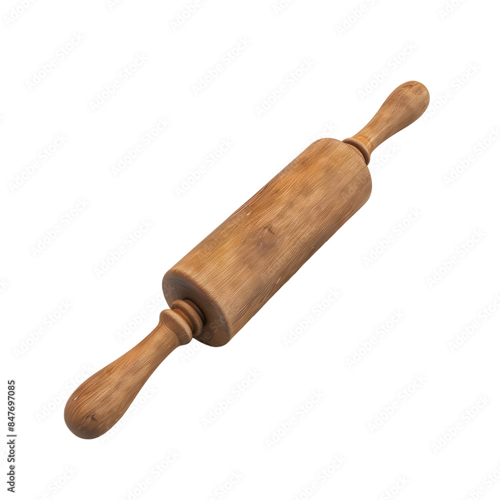 a rolling pin, bakery tool, 3D rendering, wooden texture, isolated on white background, PNG file a rolling pin, bakery tool, 3D rendering, wooden texture, isolated on white background, PNG file