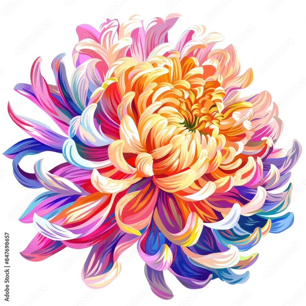 Vibrant Multicolored Chrysanthemum Vibrant Multicolored Chrysanthemum