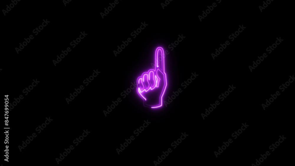 out text in a blinking neon light style purple color illustration. Black background 4k illustration. out text in a blinking neon light style purple color illustration. Black background 4k illustration.
