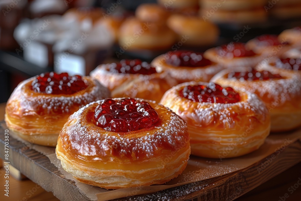 Czech Republic: Kolache Sweet pastry filled with fruit jam or poppy seeds, often shaped into a circle or rectangle. Czech Republic: Kolache Sweet pastry filled with fruit jam or poppy seeds, often shaped into a circle or rectangle.