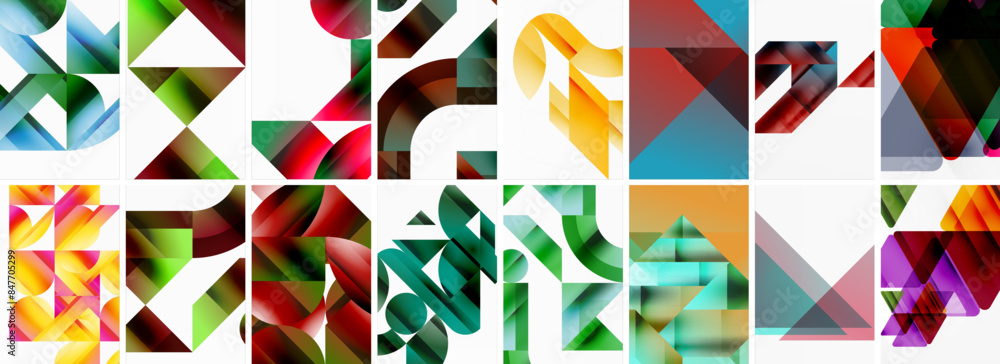 Set of abstract minimal geometric backgrounds with lines, circles and triangles. Vector Illustration For Wallpaper, Banner, Background, Card, Book Illustration, landing page Set of abstract minimal geometric backgrounds with lines, circles and triangles. Vector Illustration For Wallpaper, Banner, Background, Card, Book Illustration, landing page