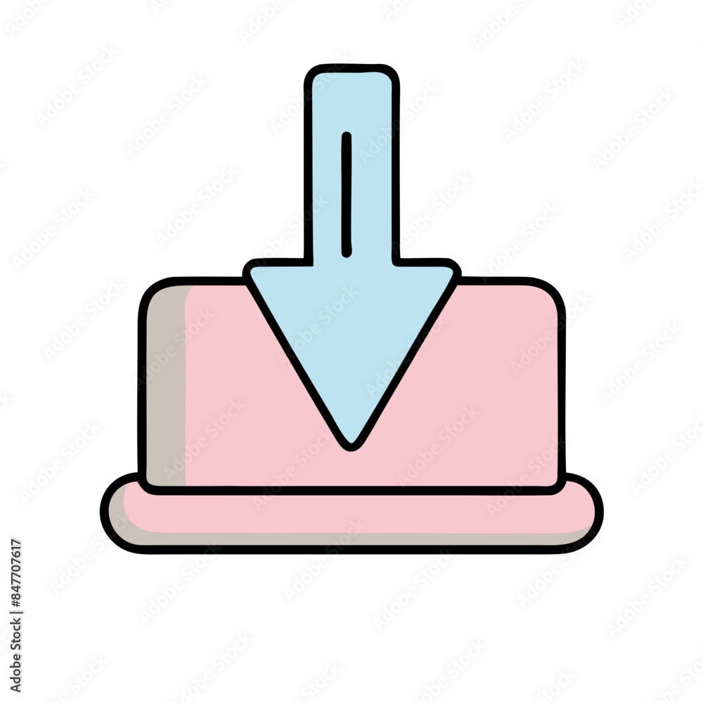 Percent down arrow sign outline icon isolated Percent down arrow sign outline icon isolated