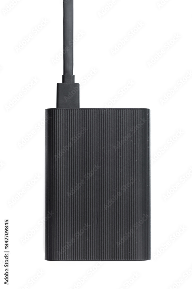 External power bank for charging mobile and other devices, isolated on a white background. External power bank for charging mobile and other devices, isolated on a white background.