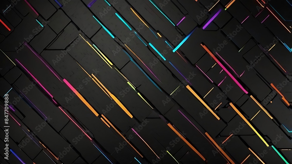 Abstract Colorful and black are light pattern with the gradient is the with floor wall metal texture soft tech diagonal background Generative Ai. Abstract Colorful and black are light pattern with the gradient is the with floor wall metal texture soft tech diagonal background Generative Ai.