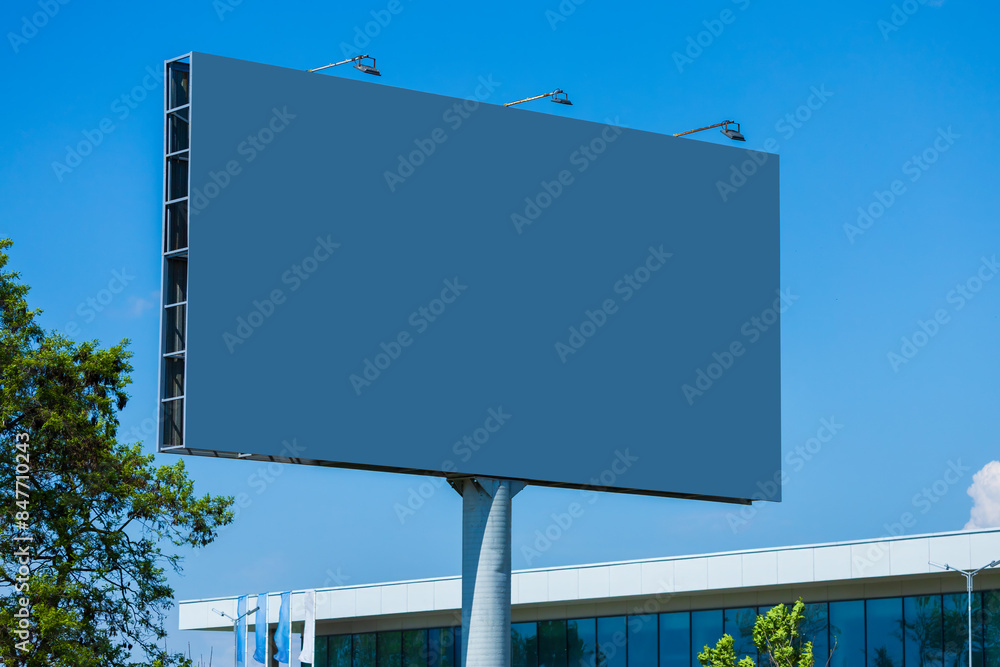 Background for design. Advertising billboard along the road in the city Background for design. Advertising billboard along the road in the city