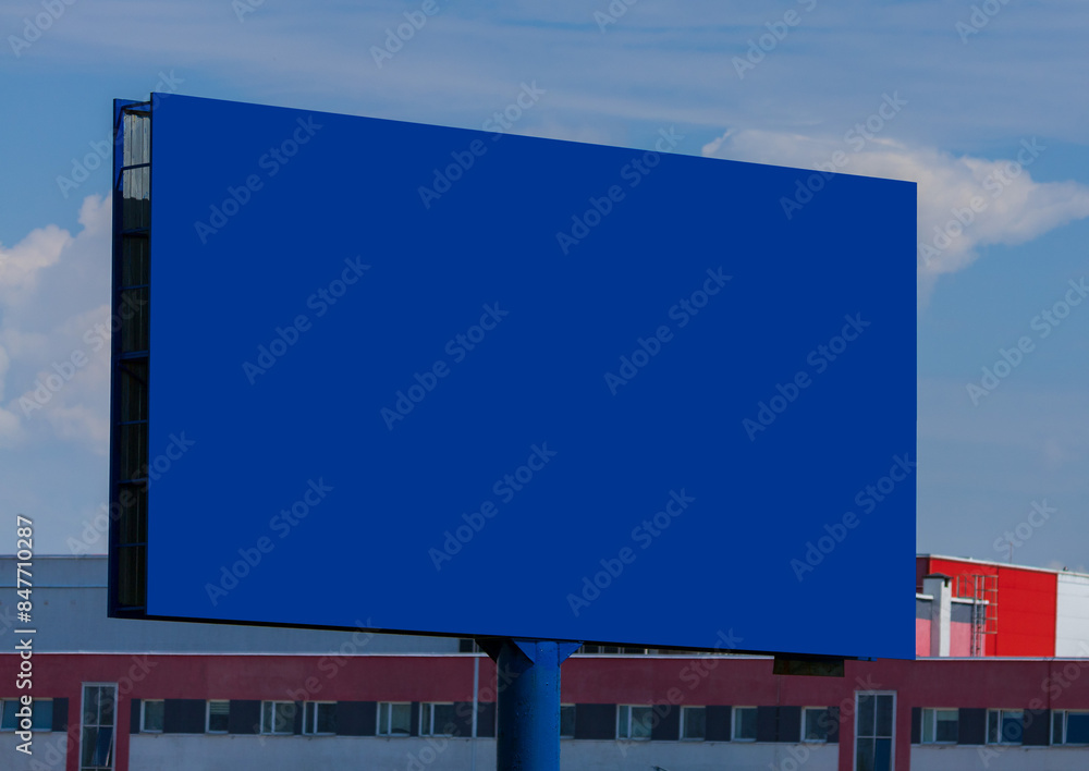 Background for design. Advertising billboard along the road in the city Background for design. Advertising billboard along the road in the city