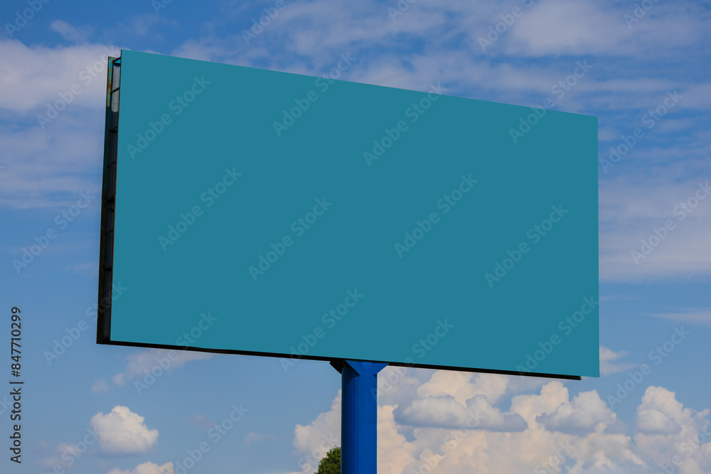 Fototapeta premium Background for design. Advertising billboard along the road in the city 