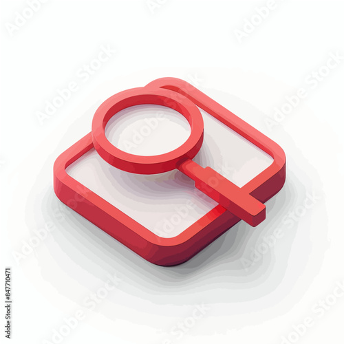 red magnifying glass