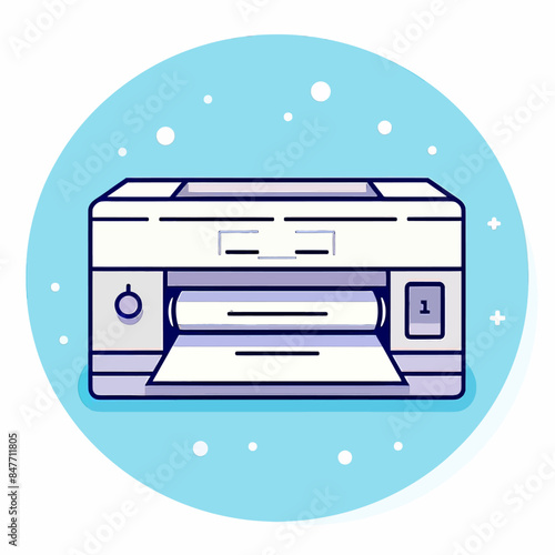 illustration of a printer