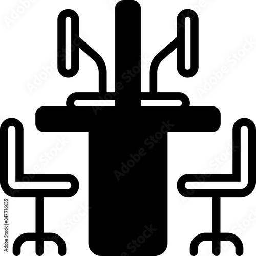 Cubicle Glyph Icon
