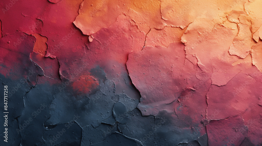 Fototapeta premium A wall with a colorful, textured background