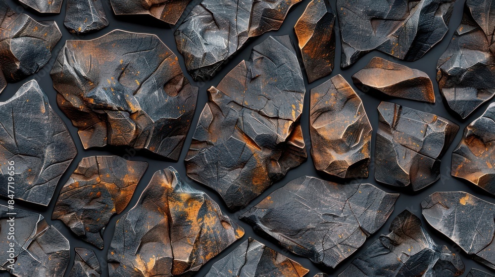 A seamless pattern of dark, rough-hewn stones, perfect for backgrounds and textures. A seamless pattern of dark, rough-hewn stones, perfect for backgrounds and textures.