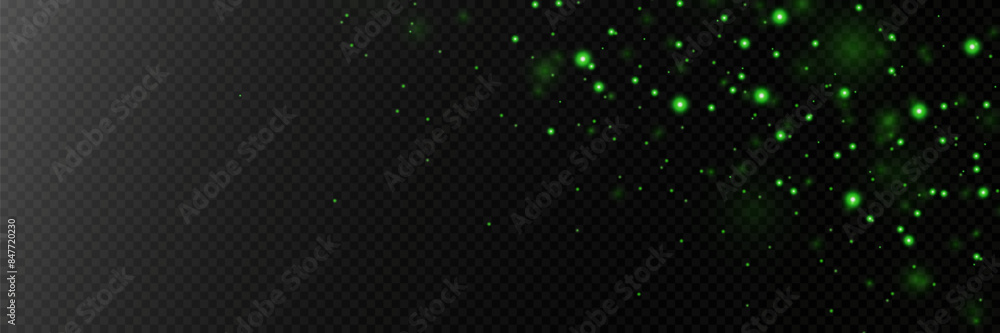 Flying luminous dust and shine. On a transparent background. Flying luminous dust and shine. On a transparent background.